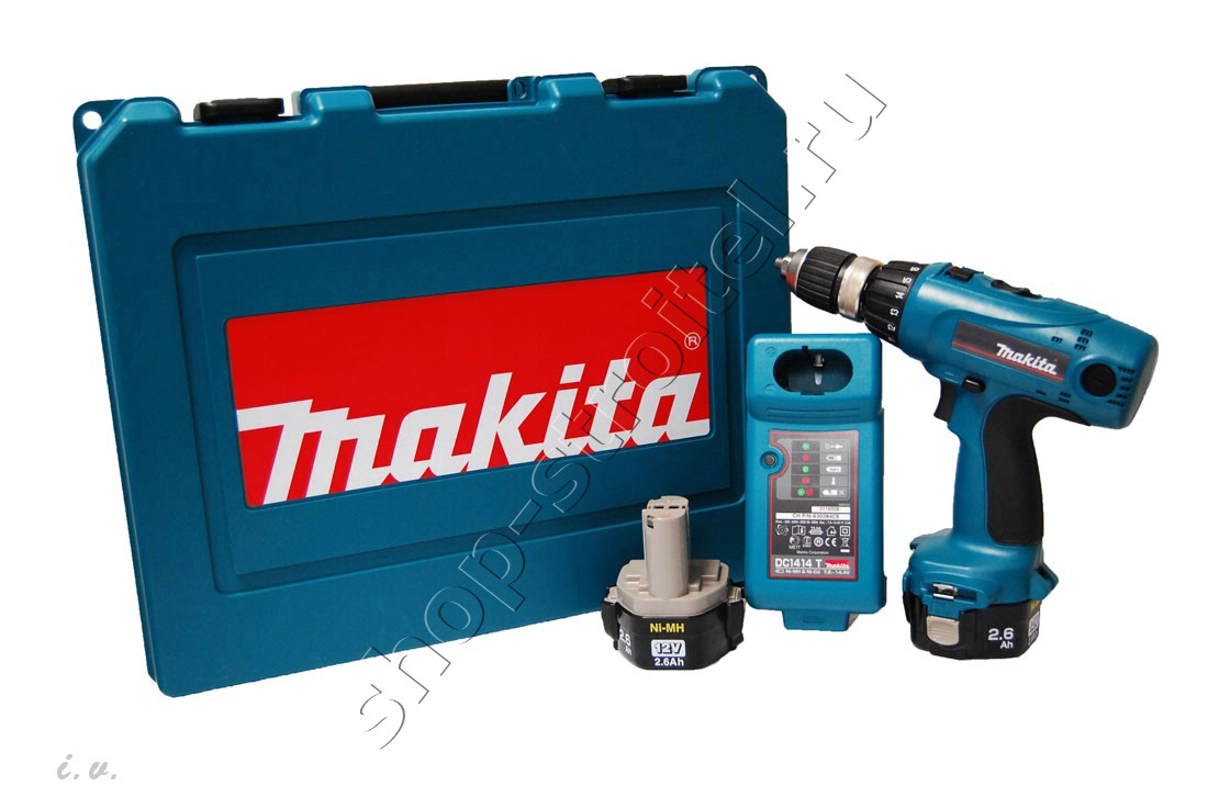 Увеличенная фотография Аккумуляторная дрель шуруповерт Makita 6317 DWDE